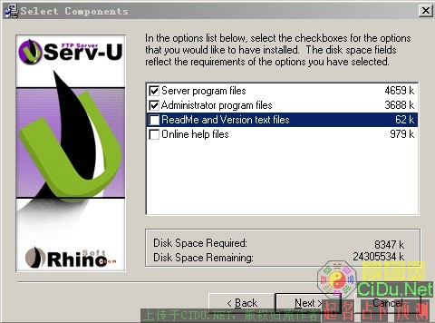 ���ܱض���ΪSERV-U�����ȫ��FTP���ã�ͼ����